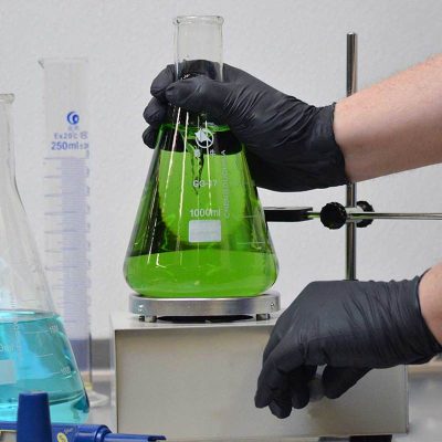 Black powder-free latex disposable gloves (1)