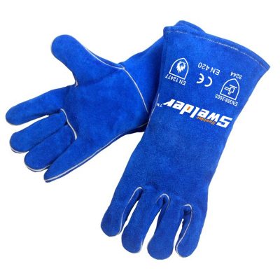 14 leather heat-resistant welding gloves (4)