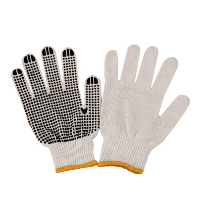 Black non-slip design cotton gloves (5)