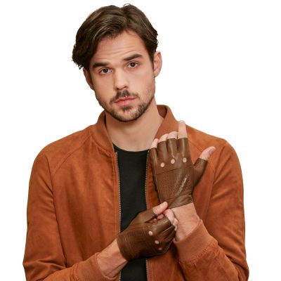 Brown-red elegant driving gloves (6)