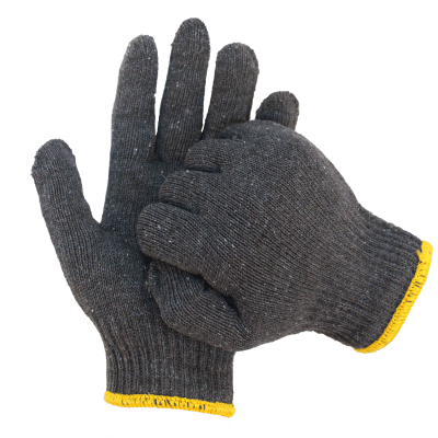 Dark grey cotton gardening work gloves (5)