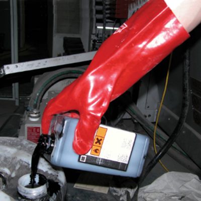 Durable pvc waterproof coated gloves (5)