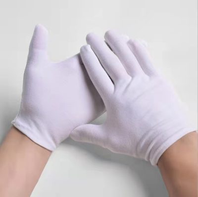 Hand protection white cotton gloves (1)