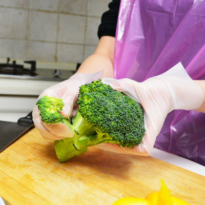 Hygienic kitchen cooking PE gloves (2)
