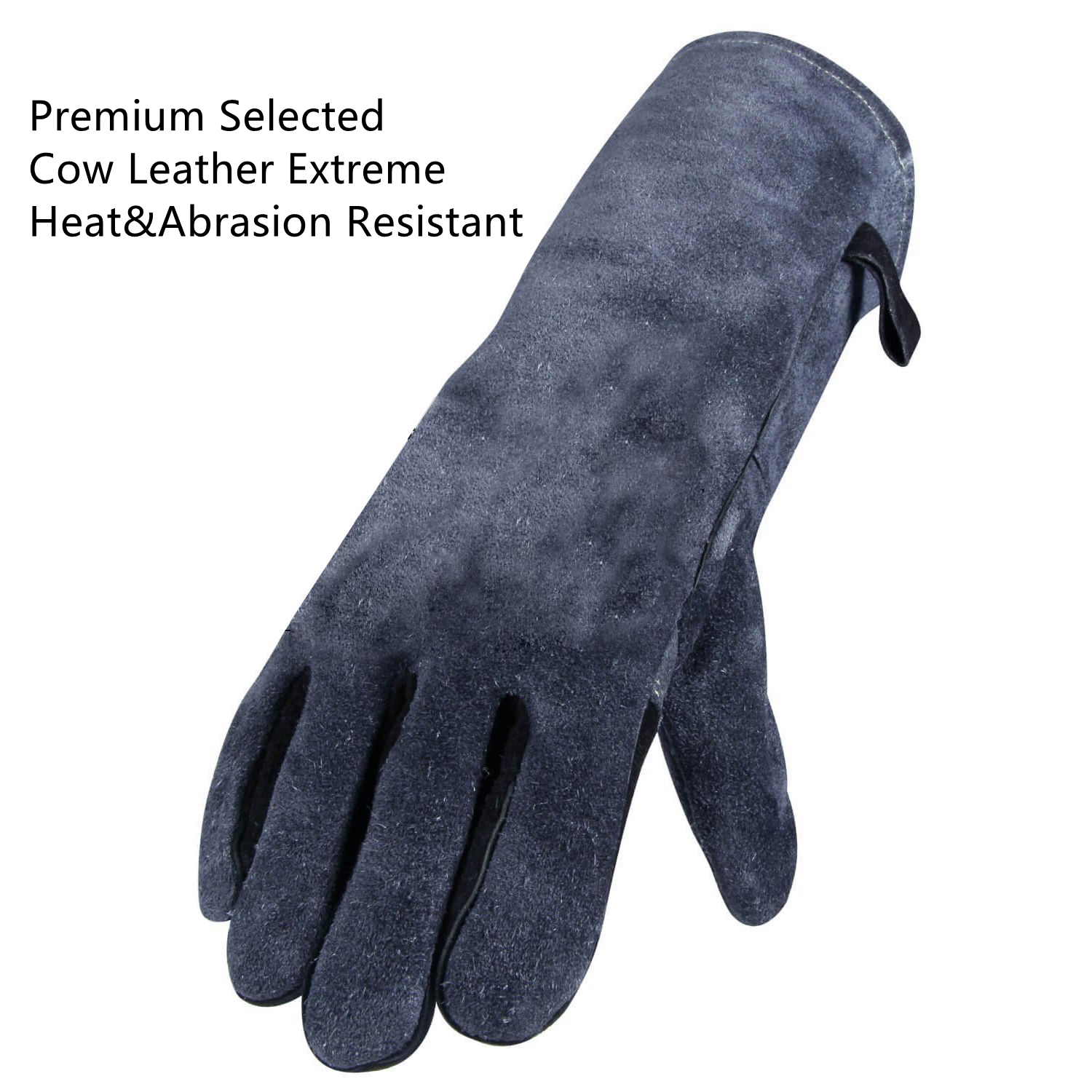 Long leather handguard welding gloves