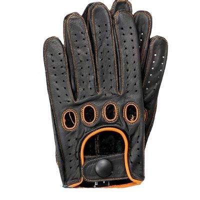 Stitching soft texture leather driving gloves (1)