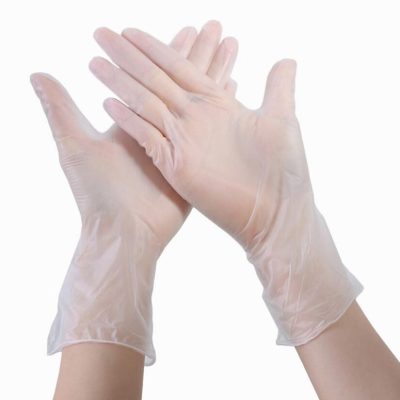 Transparent examination medical pvc gloves (3)