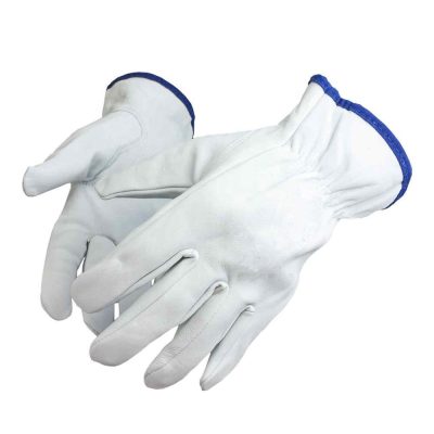 White protective work goatskin gloves (1)
