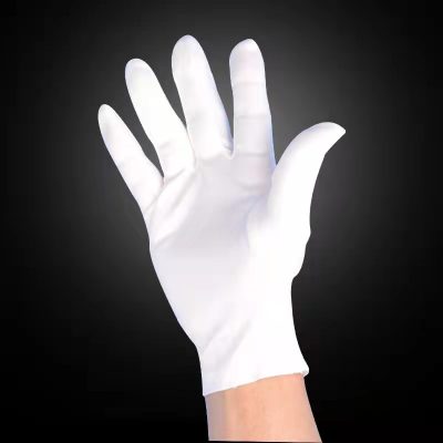 Wholesale custom white 100% cotton gloves (5)