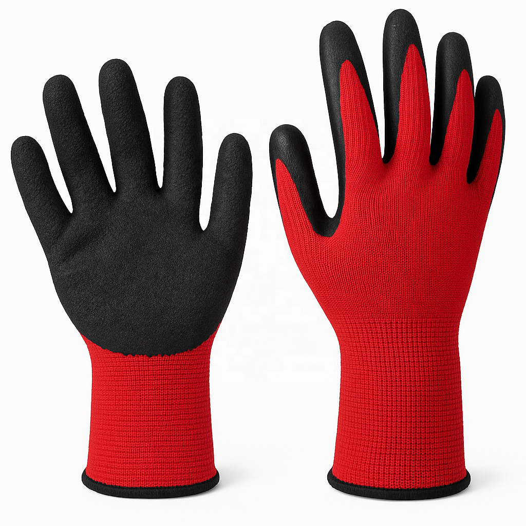 13 Gauge Nylon Crinkle Latex Coated Work Gloves Wholesale (1) latex coated work gloves wholesale