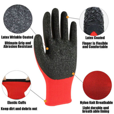 latex coated work gloves wholesale