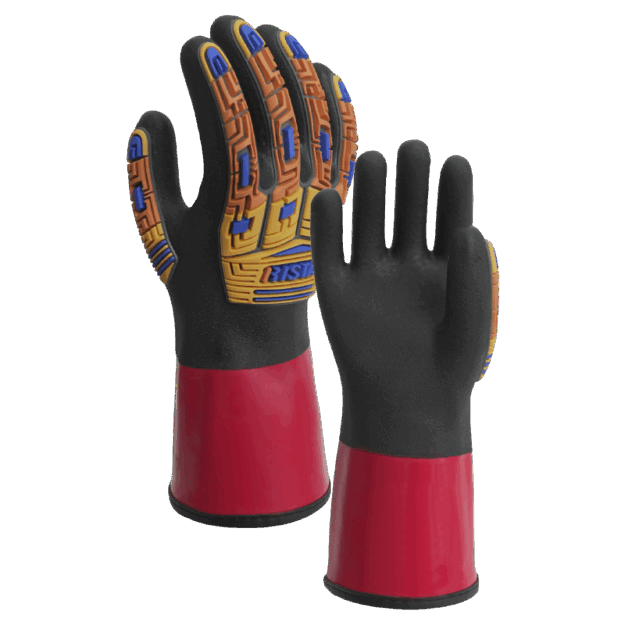2025 Anti Cut Mechanic Gloves Supplier Red Impact Work Gloves (4) mechanic gloves with EN388 protection