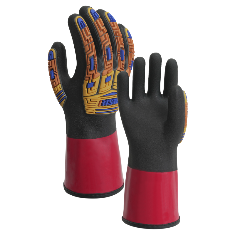 2025 Anti Cut Mechanic Gloves Supplier Red Impact Work Gloves (4) mechanic gloves with EN388 protection