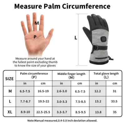 heated gloves with 5000mAh battery