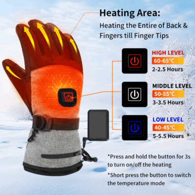 heated gloves with 5000mAh battery