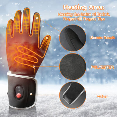 heated motorcycle and ski gloves