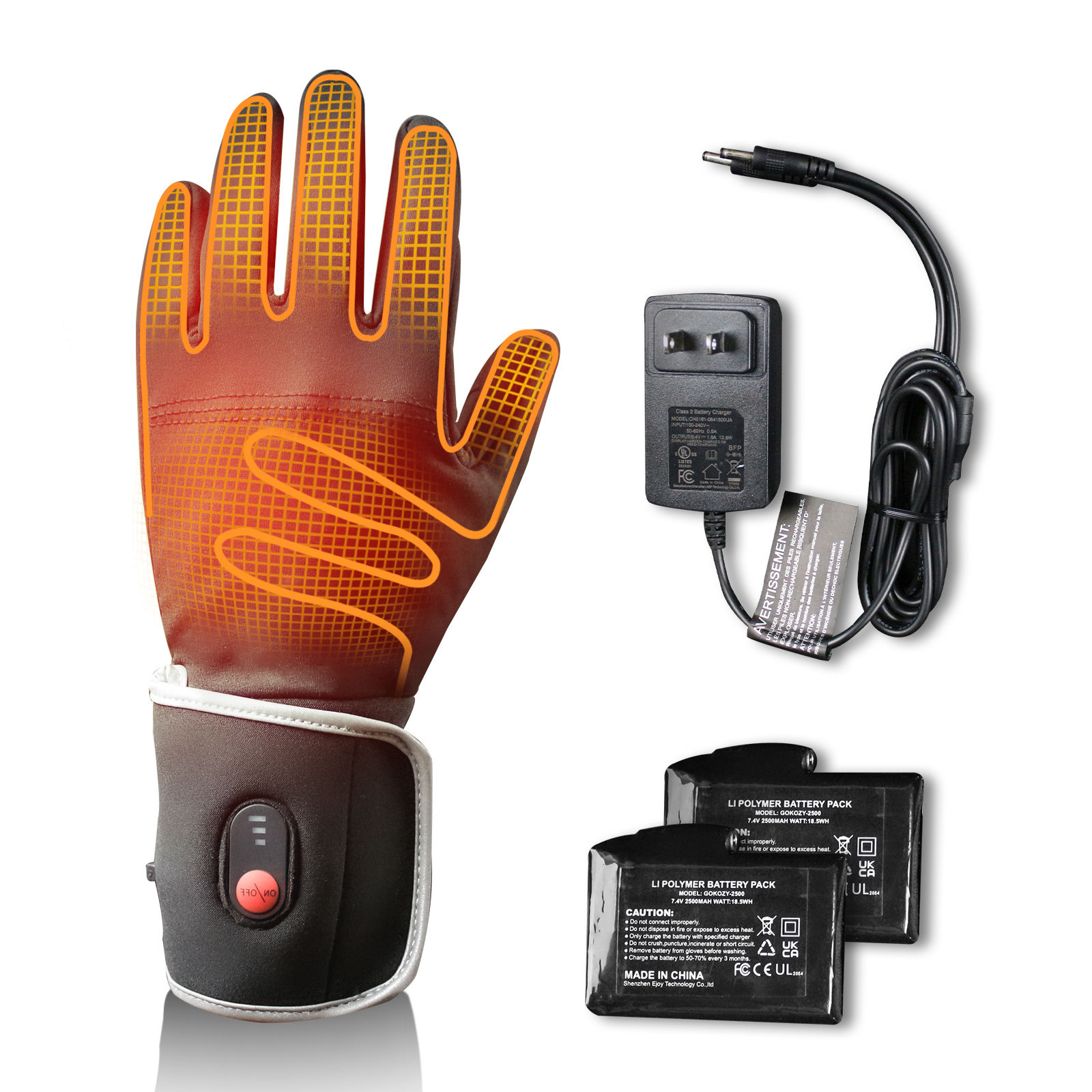 heated motorcycle and ski gloves