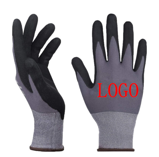 Breathable Sandy Palm Nitrile Work Gloves Supplier (1) palm nitrile work gloves supplier