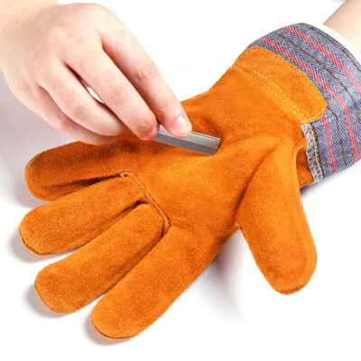Cow split leather welding gloves