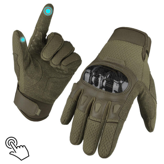 Custom Cut-Resistant Tactical Gloves with Logo in Army Green (4) tactical gloves with cut resistance