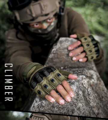 anti-cut half-finger tactical gloves for men