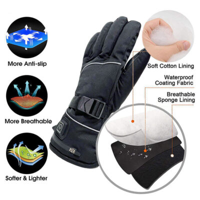 Custom heated ski glove liners