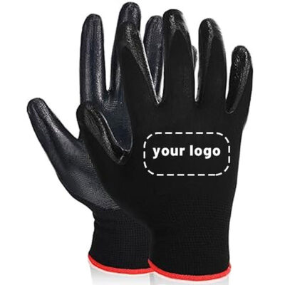 waterproof nitrile safety work gloves