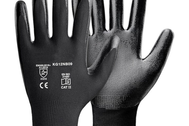 waterproof nitrile safety work gloves