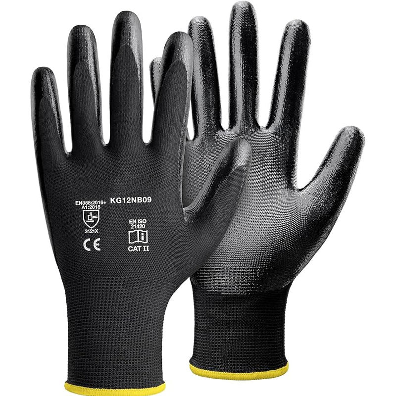 waterproof nitrile safety work gloves