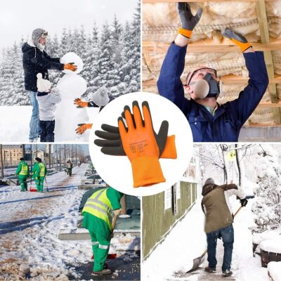 Waterproof black nitrile gloves