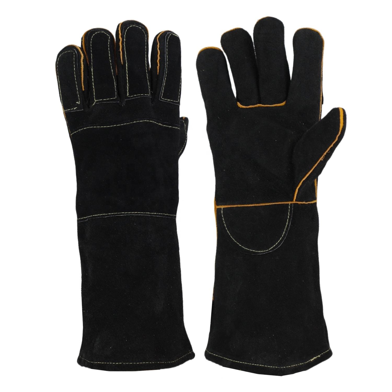Custom Welding Gloves Fire Resistant Cow Split Leather Tig (6) cow split leather welding gloves