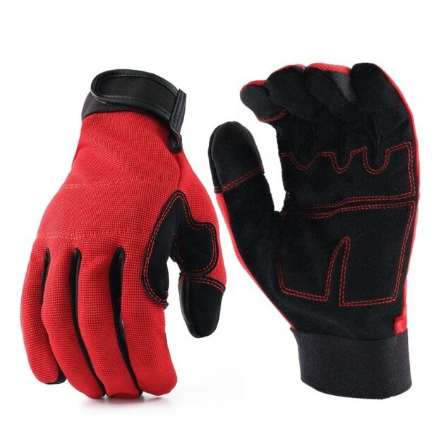 Customized Synthetic Leather Mechanic Gloves Manufacturer (4) leather mechanic gloves manufacturer