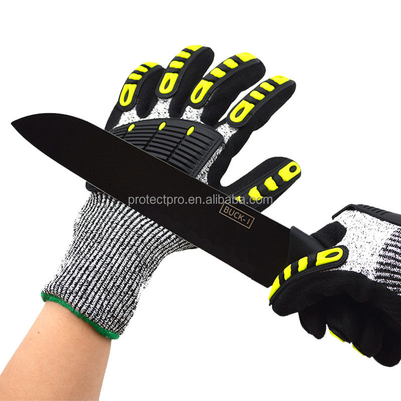 cut resistant mechanic impact gloves