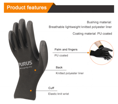 work gloves factory supply