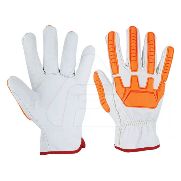 Leather Work Impact Protection Mechanic Gloves Custom Winter (4) Custom leather mechanic gloves