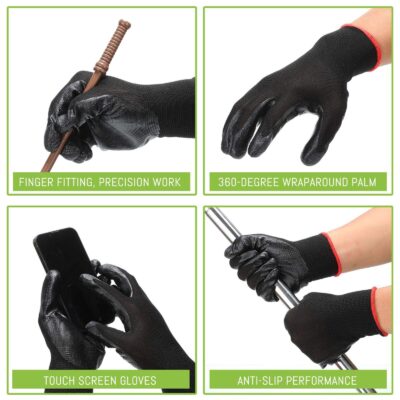 coated construction work gloves