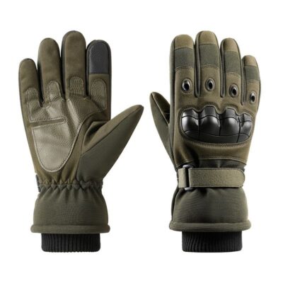 winter fleece-lined tactical gloves
