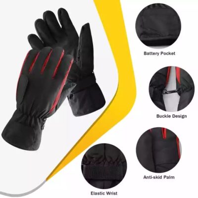 heated gloves for ski and motorcycle use