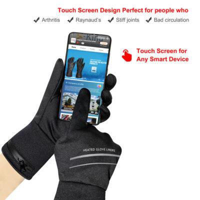Touchscreen heated riding gloves