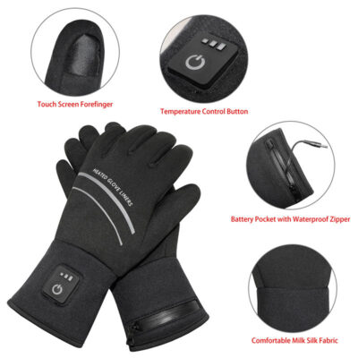 Touchscreen heated riding gloves