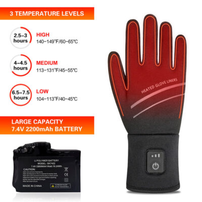 Touchscreen heated riding gloves