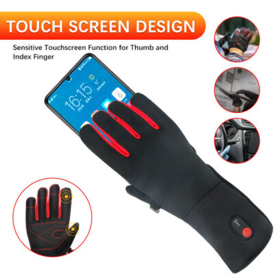 Waterproof heated motorcycle gloves