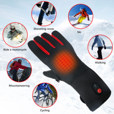 Waterproof heated motorcycle gloves