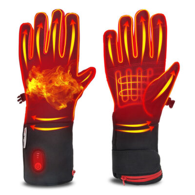 Waterproof heated motorcycle gloves
