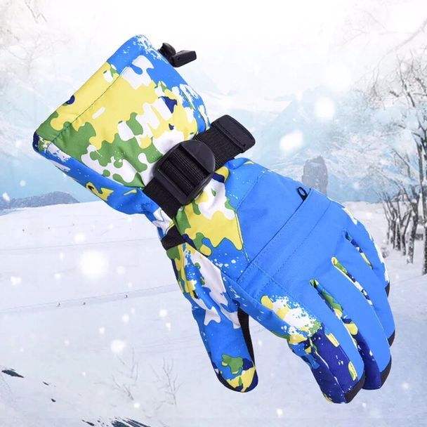 Wholesale Thinsulate Polyester Insulated Ski Gloves Waterproof (2) waterproof Thinsulate insulated ski gloves