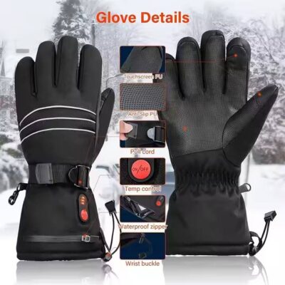 USB rechargeable heated gloves