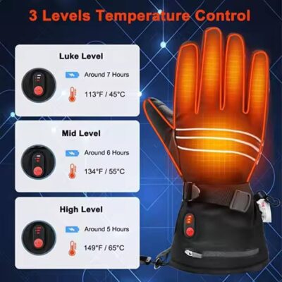 USB rechargeable heated gloves