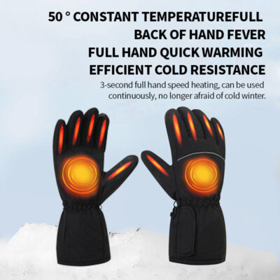 Rechargeable heated winter gloves