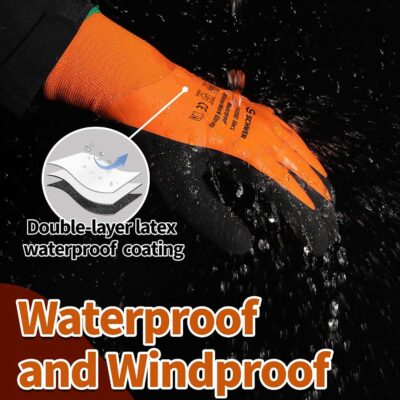 Winter waterproof safety gloves