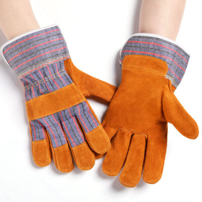 Cow split leather welding gloves